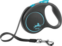 flexi BLACK DESIGN, Gurt, S 5m, bis 15kg, blau