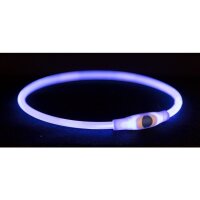 Trixie Flash Leuchtring USB, L-XL, 65cm/Ø 8 mm, blau
