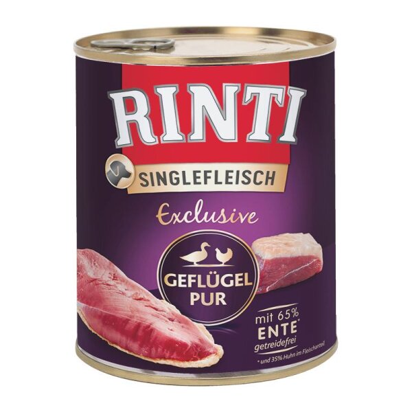 Rinti Singlefleisch Exclusive Geflügel Pur 800g