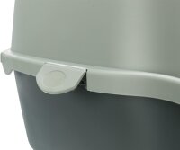 Trixie Be Eco Katzentoilette Vico mit Haube, 40 x 40 x 56cm anthrazit/grau-grün