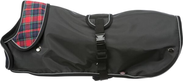 Trixie Mantel Hermy, S: 33 cm, schwarz/rot