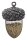 Trixie Futterspender Eichel, Polyesterharz/Metall, 700ml/14 x 22 cm. braun/weiß