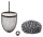 Trixie Futterspender Eichel, Polyesterharz/Metall, 700ml/14 x 22 cm. braun/weiß