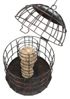Trixie Meisenknödelhalter mit Schutzgitter, Metall, Ø20 x 25cm, schwarz/bronze