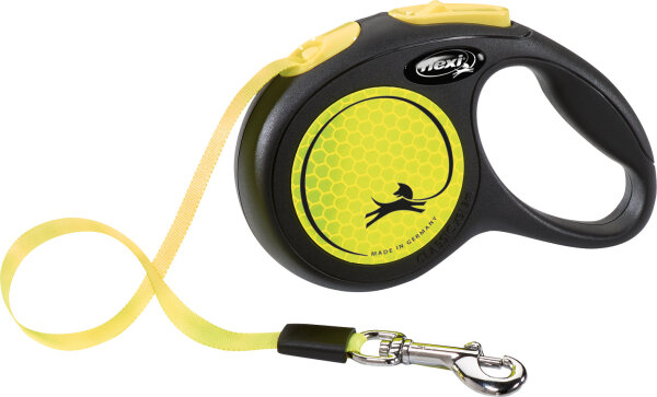 flexi New NEON, Gurt, S: 5 m, neongelb