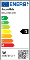 Superfish Retro LED Bright 150cm, 36W, 10290K (T8/58W...