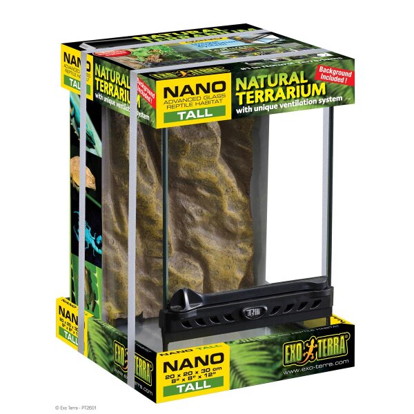 Exo Terra Glas Terrarium 20x20x30cm inkl. Rückwand