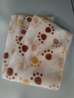 Loop schal Pfoten Beige/braun/weiß one size
