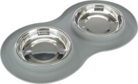 Trixie Napf-Set Silikon/Edelstahl, 2x0,4l Ø 16cm/40x5