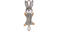 HS gommy Kaninchen Kord + Zugseil grau 48cm