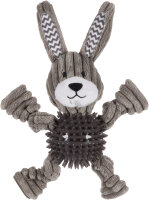 HS gommy Kaninchen kord + TPR Ball grau 27 cm
