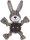 HS gommy Kaninchen kord + TPR Ball grau 27 cm