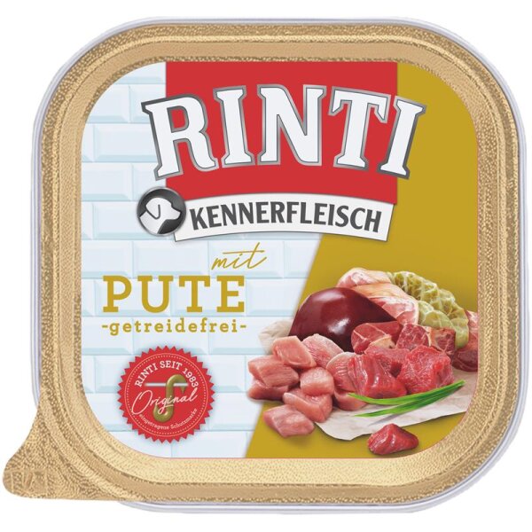 Rinti Kennerfleisch mit Pute 300g, getreidefrei, Schale