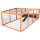 Trixie natura Freilaufgehege XL m. Abdeckung, Holz, 233 x 79 x 116cm