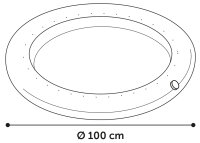 Wassersprühmatte Fresk Lenny blau, 100cm L x 100cm B x 0,3cm H