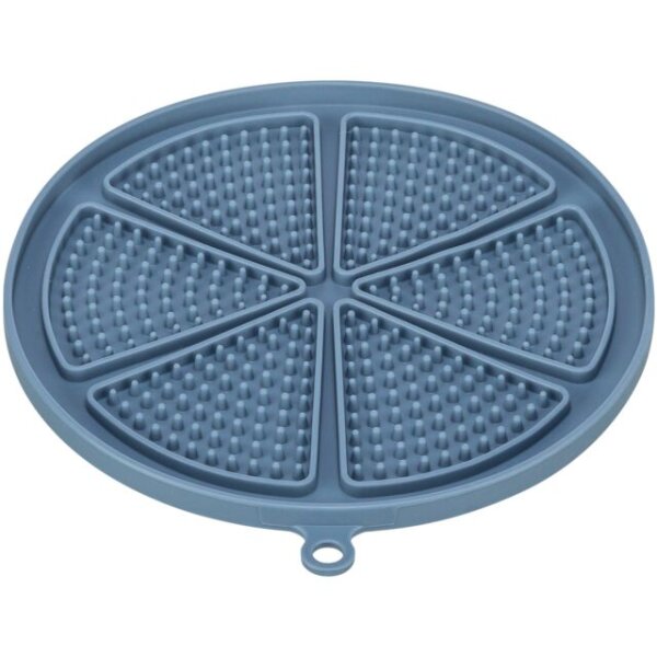 Trixie Lick`n`Snack Matte mit Saugnäpfen, Silikon, Ø 18 cm, dunkelblau