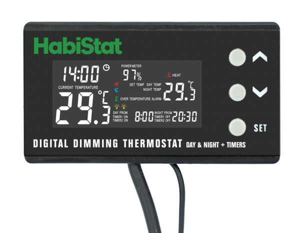 HabiStat Digital Thermostat, Dimming Thermostat Tag/ Nacht Funktion + Timers