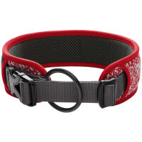 Halsung Divo Reflect 35-45cm, M rot/grau
