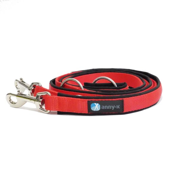 anny-x Führleine Classic Bolt Fun schwarz/rot