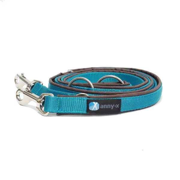 anny-x Führleine Classic Bolt Fun braun/petrol