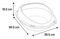 offene Katzentoilette Jota taube L 39,5 x 56,5 x 19,5cm