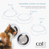 Catit PIXI Doppelnapf, 2 x 200ml, weiß