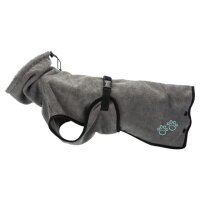Trixie Bademantel für Hunde, Frottee, S:50cm, grau