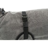 Trixie Bademantel für Hunde, Frottee, S:50cm, grau