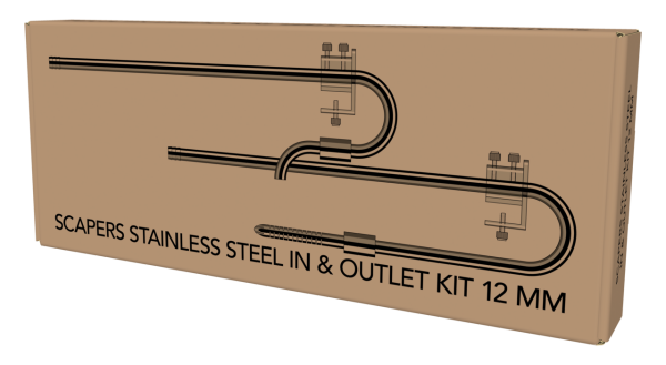 Superfish Scapers Edelstahl (RVS) in & outlet Kit 12mm