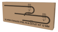 Superfish Scapers Edelstahl (RVS) in & outlet Kit 12mm