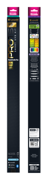 Arcadia LumenIZE PRO T5 Smart UVB Kit, ShadeDwellerMax 2,5% UVB, 14 Watt 60cm