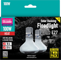 Arcadia Solar Basking Floodlight 100 Watt Twin Pack (2...