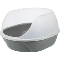 Katzentoilette Simao, hoher Rand, 48 x 30 x 58cm, grau