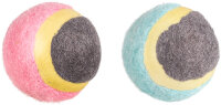 Tennisball Hifa rosa/grün 4,5cm 2 Stück