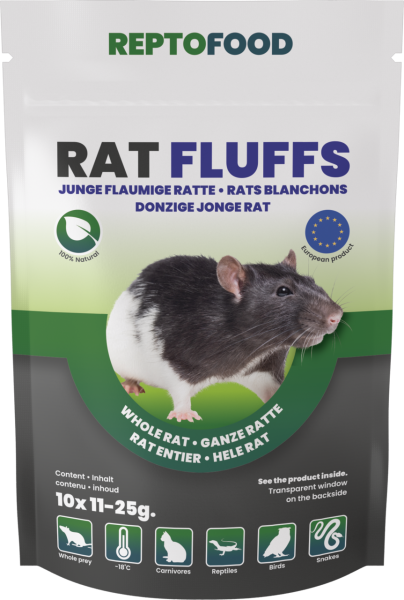 REPTO Food junge flaumige Ratte 11-25g, 10 Stück
