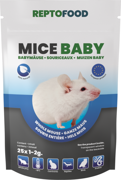 REPTO Food Babymäuse 1-2g, 25 Stück