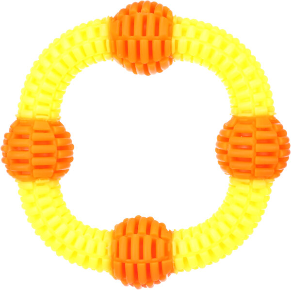 Lipa TPR Ring mit Bällen gelb/orange 19 x 19 x 4,9cm