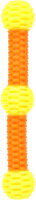 Lipa TPR Stick mit 3 Bällen, S, gelb/orange 28 x 4,9 x 4,9cm