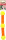 Lipa TPR Stick mit 3 Bällen, S, gelb/orange 28 x 4,9 x 4,9cm