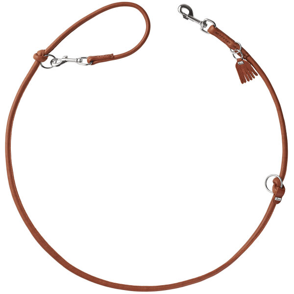 Hunter verstellbare Führleine Round & Soft München 8/200 cognac
