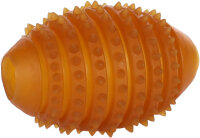 Gummi Rubba Rugby mit Stacheln, braun 10,5 x 7,2 x 7,2cm