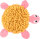 Schnüffelteppich Morgano Schildkröte ocker/rosa 38 x 39 x 6,5cm