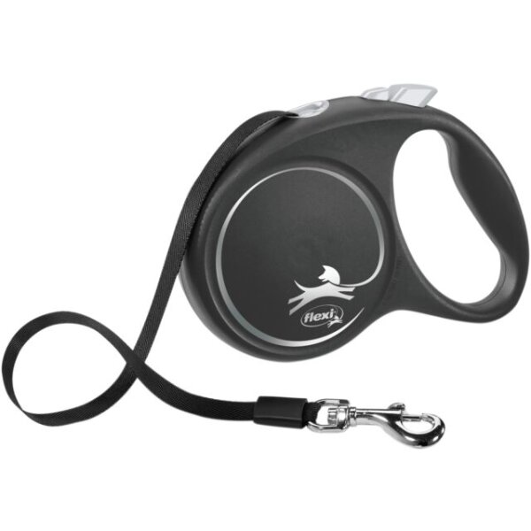 flexi BLACK DESIGN, Gurt, L, 5 m,  schwarz, max 50kg
