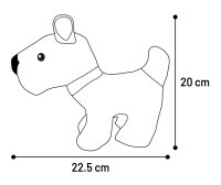 Britta Schnauzer grau 10 x 22,5 x 20cm