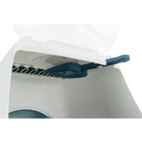 Trixie Katzentoilette Vico Open Top, mit Haube, 40 x 40 x 56cm, hellgrau/weiß
