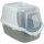 Trixie Katzentoilette Vico Open Top, mit Haube, 40 x 40 x 56cm, hellgrau/weiß