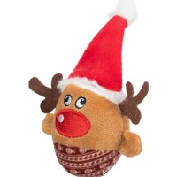 Xmas Rentier, Rasselball, Plüsch, Ø 6x 12cm