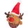 Xmas Rentier, Rasselball, Plüsch, Ø 6x 12cm