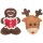 Xmas Elch und Lebkuchenmann, Filz, 8 cm, 2ST.