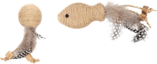 Yutsa Fisch + Ball braun 15 x4,5 x 2,5cm